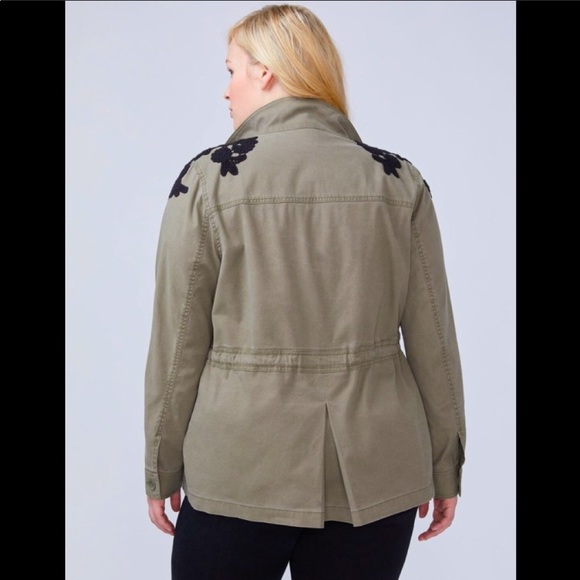 Lane Bryant Jean Jacket with Appliqués - Picture 3 of 5